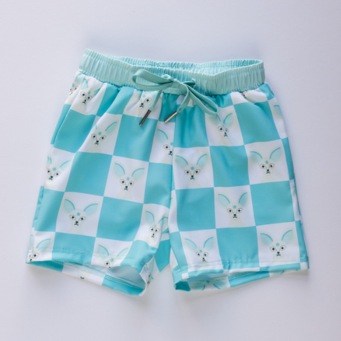 Checkerboard Desert Fox swimming shorts - 2 Years