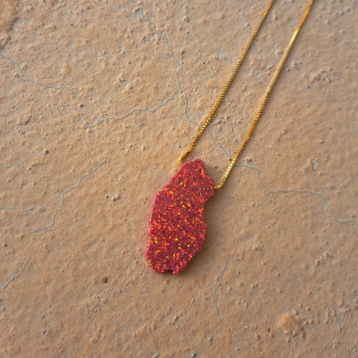 Qatar Cherry Opal Necklace