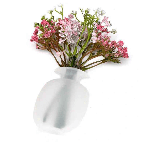 Magic Wall Hanging Silicone Flower Vase - White