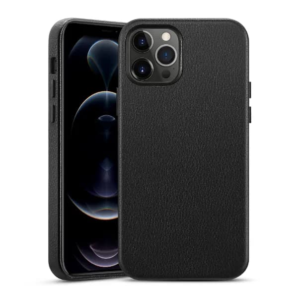 Esr Metro Leather Case Premium For Iphone 12 And 12Pro - Black