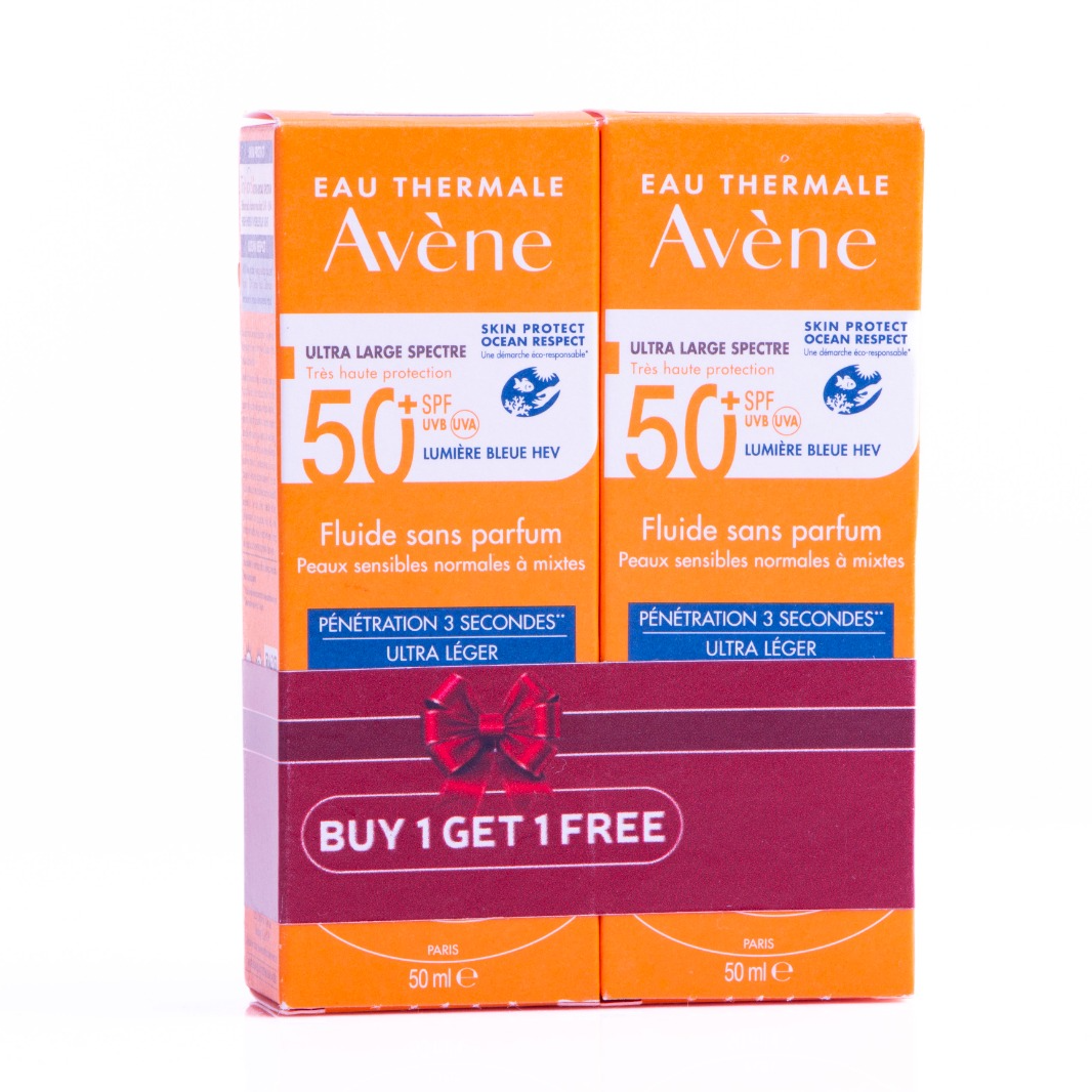 Avene Ultra-Light Spf50 Fragrance Free Fluid (Offer Pack)