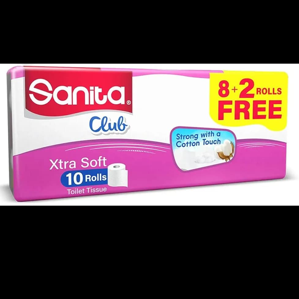 Sanita Club Plain Toilet Tissue 10Pcs
