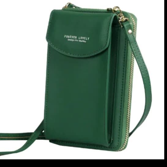 Forever Young 2 Pocket Messenger Bag For Women - Green