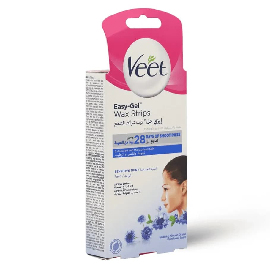 veet wax strips face for sensitive skin 20 wax