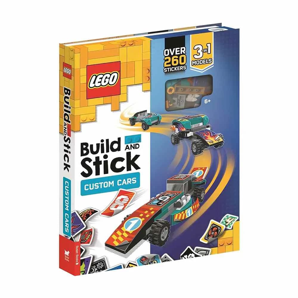 Lego Build & Stick Custom Cars Hardcover Book With Lego Bricks & Stickers (48 Pages)