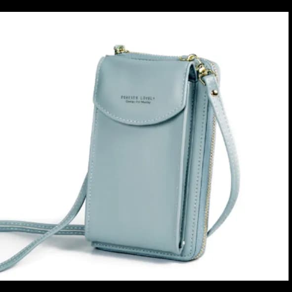 Forever Young 2 Pocket Messenger Bag For Women - Sky Blue