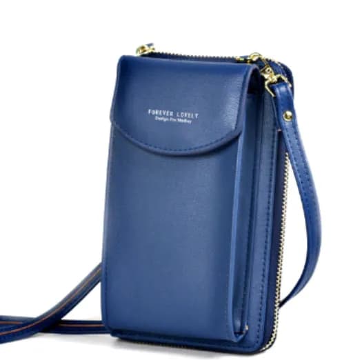 Forever Young 2 Pocket Messenger Bag For Women - Dark Blue