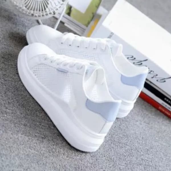 Sneakers Outdoor Casual Sports Eu 37 Shoes For Women - White And Blue