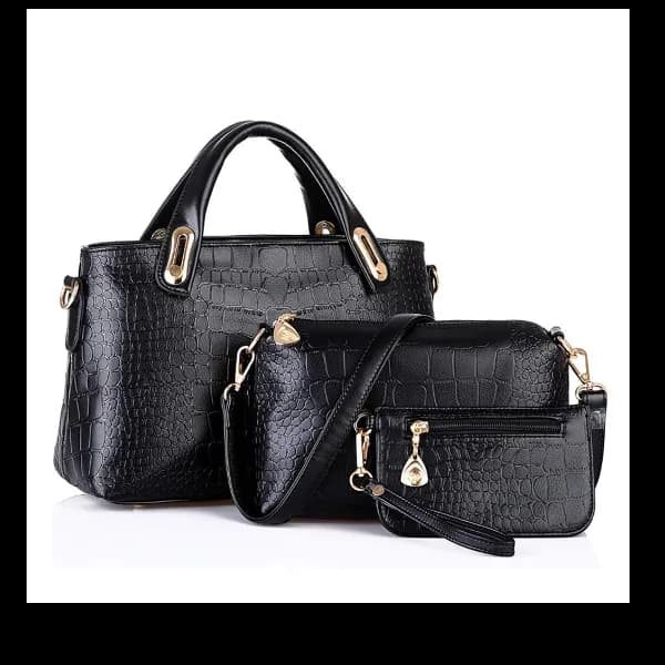 Sets Of 3 Pieces Bag For Women - Black