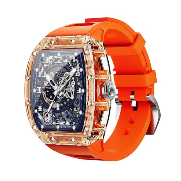 Belking Bk-Sm10 Crystal Case Waterproof Bluetooth Smart Watch - Orange