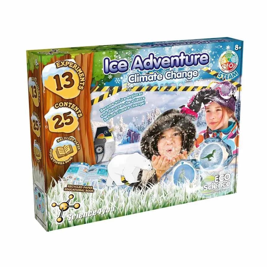 Embark On An Icy Expedition With Science4You Climate Change Ice Adventure Diy Steam Kit, Where You Can Create Your Own Snowstorms And Glacial Slimes. Learn About Climate Change And Its Impact On Our Planet'S Ice Caps Through 13 Engaging Experiments And Activities. Simulate The Rising Sea Level And Learn How Climate Change Is Affecting Our Planet. The Kit Includes A 32-Page Educational Book To Guide You Through Each Incredible Experiment. Comes With Decorative Stickers, Ice Caps, Robotic Penguins, Balloons, Wooden Spatulas, A Thermometer, Protective Glasses, And More. . . . . . .