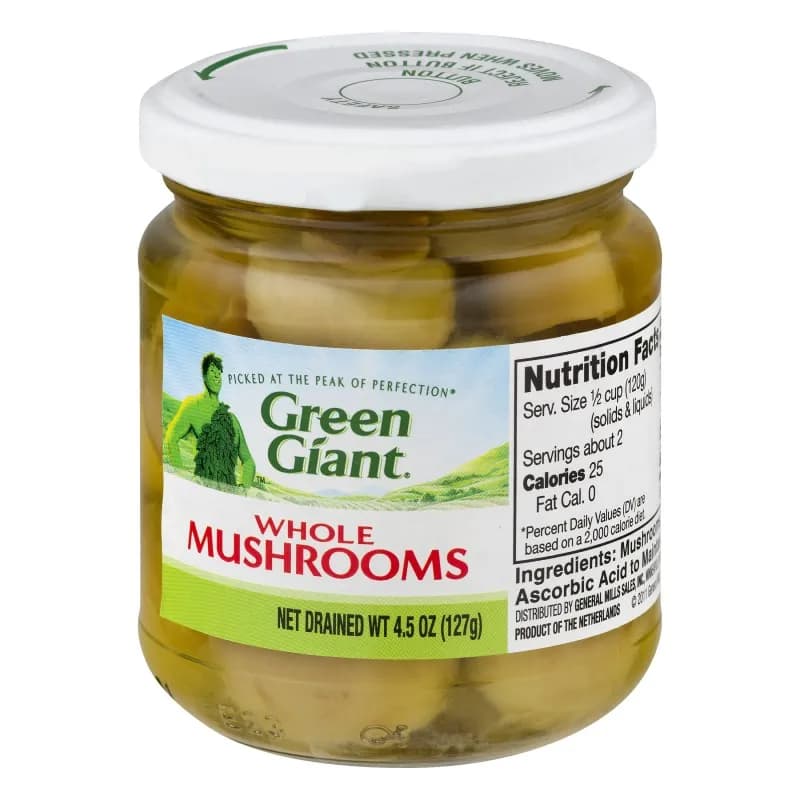 Green Giant Mushrooms Whole 128G