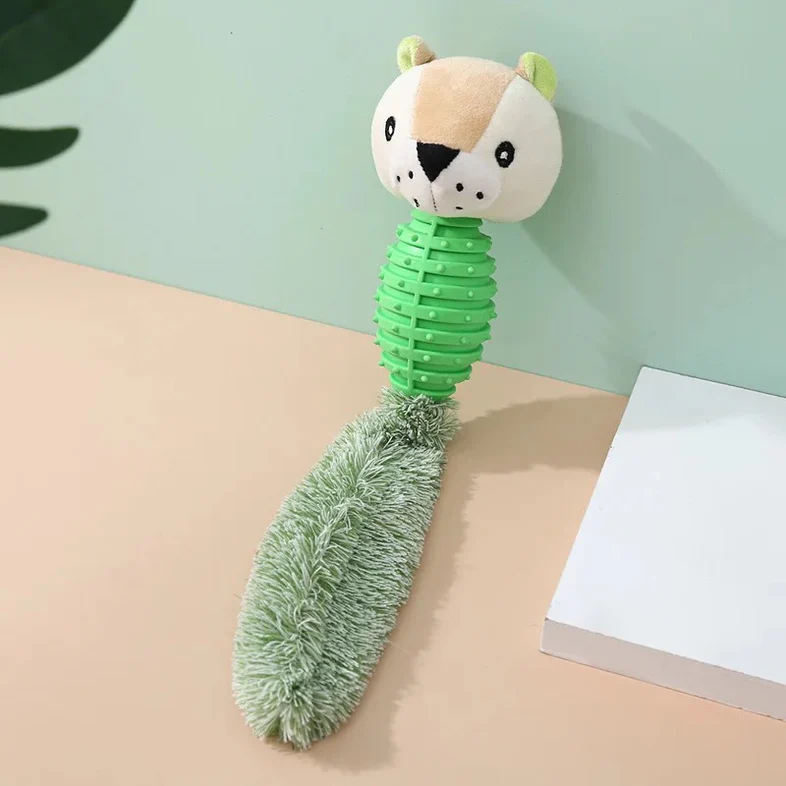 Pet Toy Cartoon Shaped Plush Bite - Green 