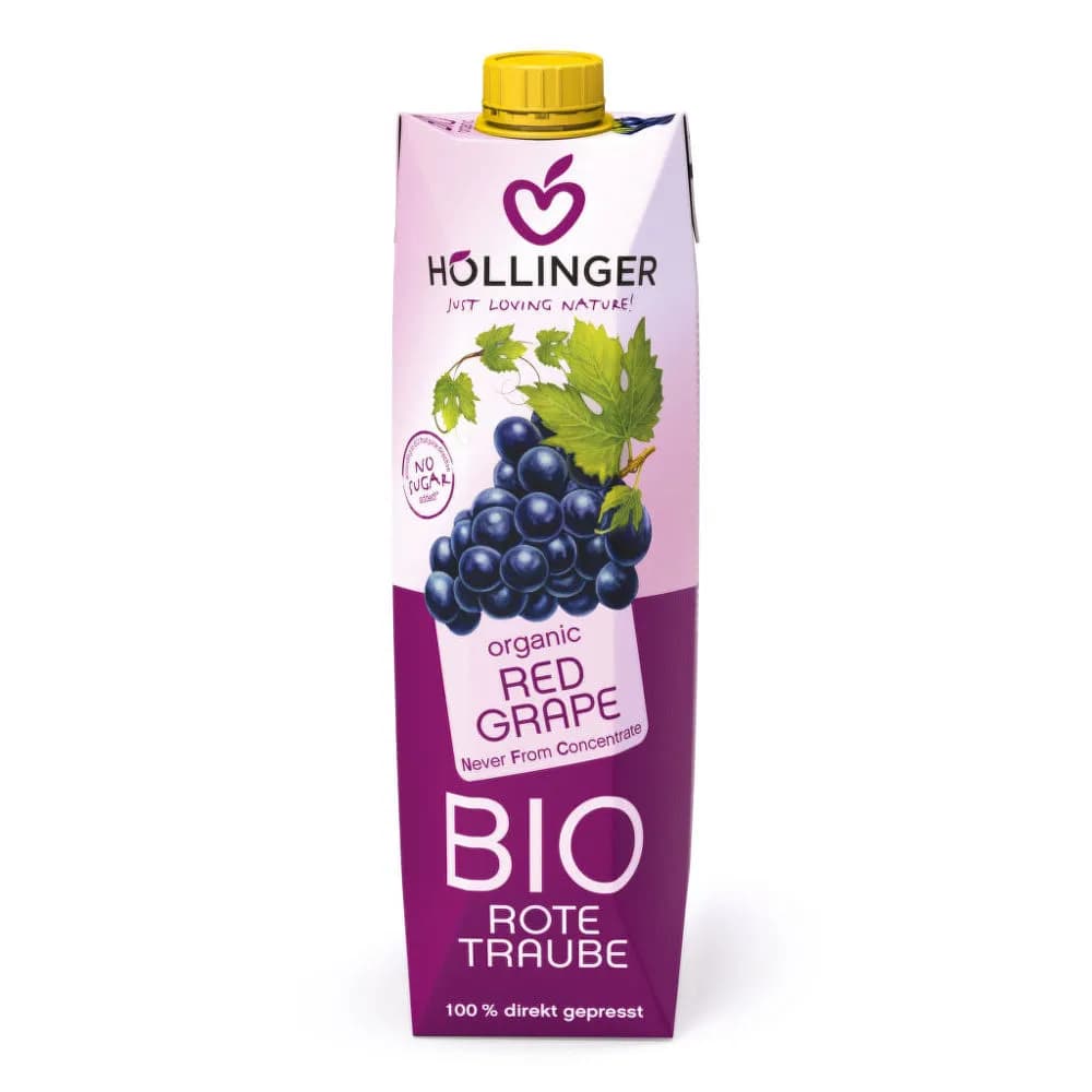 Hollinger Organic Red Grape Juice 1Ltr
