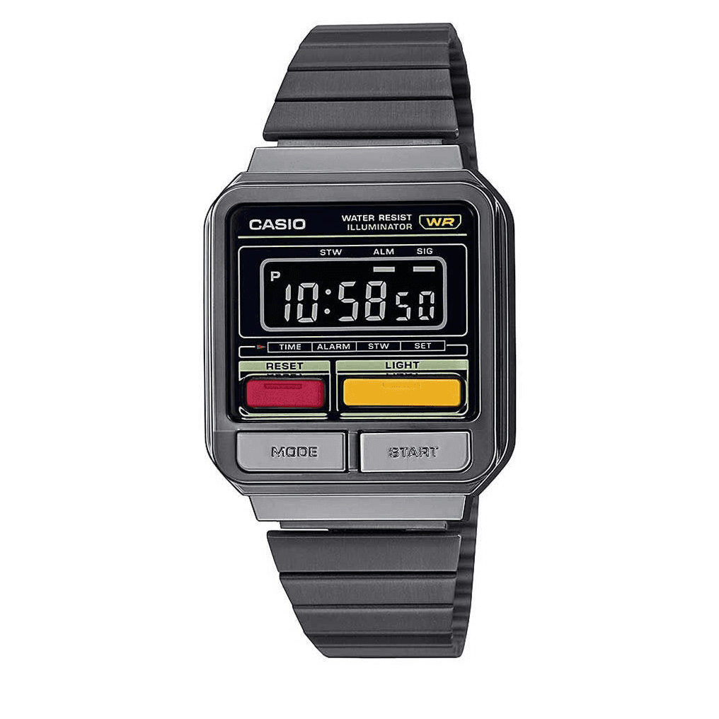 Watch Digital Type -  Chrome Plated Resin - Black - WR 50M     CA-500WEGG-1BDF