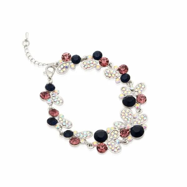 Kavani Ruby Chimes Crystal Rhodium Bracelet 33055 Assorted