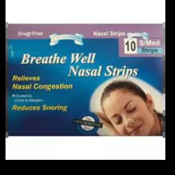 Breathe Well Nasal Strips M 10'S