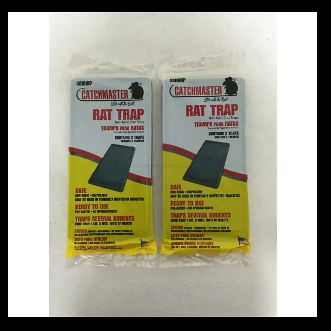 Catch Master 48Rnhp 2 In 1 Disposable Non-Toxic Glue Rat Traps