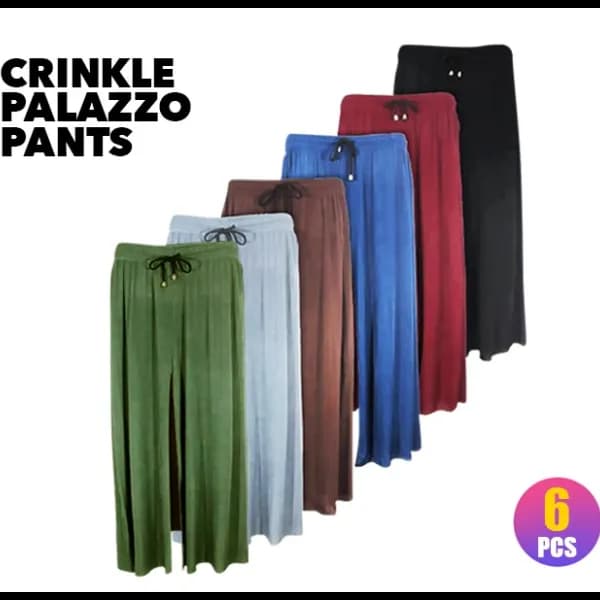 Crinkle 6Pcs Palazzo Pants