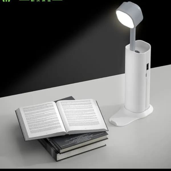 Folding Rechargeable Led Table Lamp Desk Flashlight - White