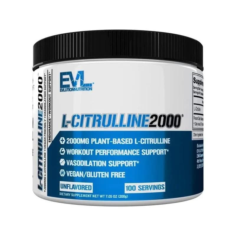Evl L-Citrulline 2000 Unflavoured 200 G (Buy 2 Get 1 Free)