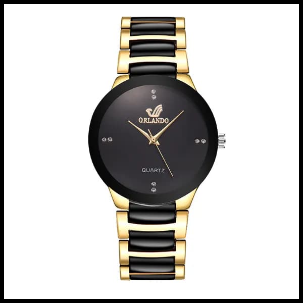 Zstar Jubilee Small Fashion Ladies Wrist Watch - Gold And Black