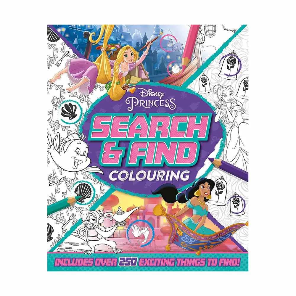 Disney Princess Search & Find Coloring Paperback Book (32 Pages)