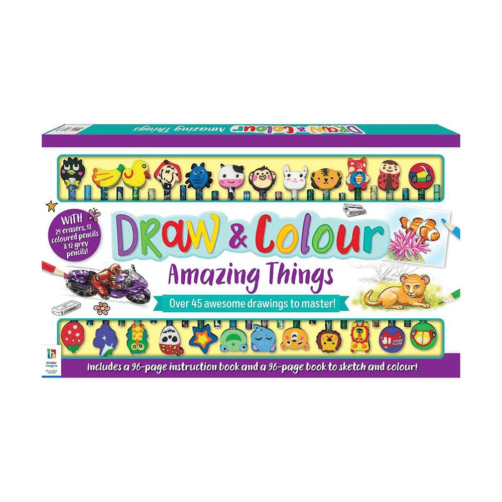 Hinkler Draw & Color Amazing Things Pencil Set (24 Pieces)
