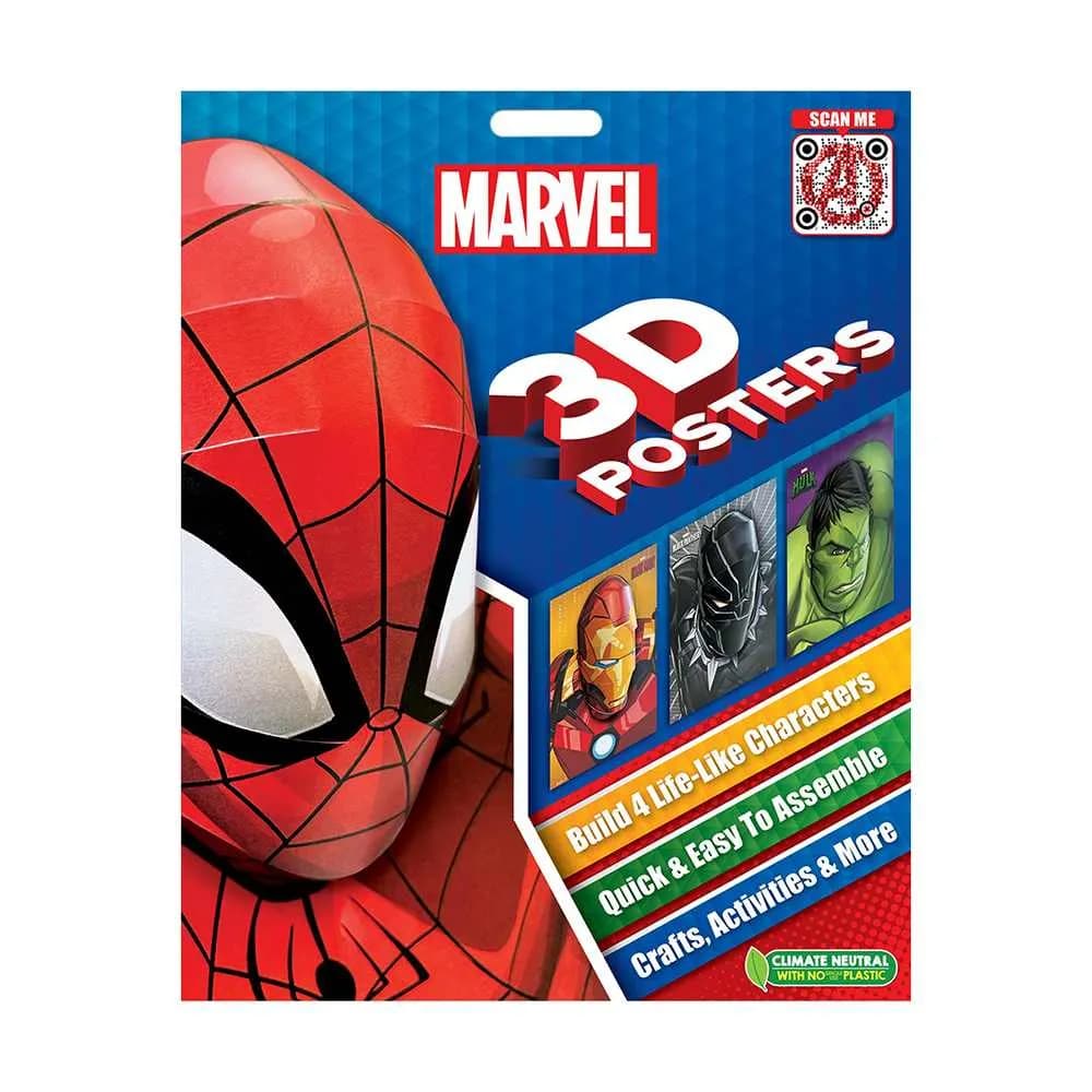 Marvel Spider-Man 3D Posters Paperback Book (32 Pages)