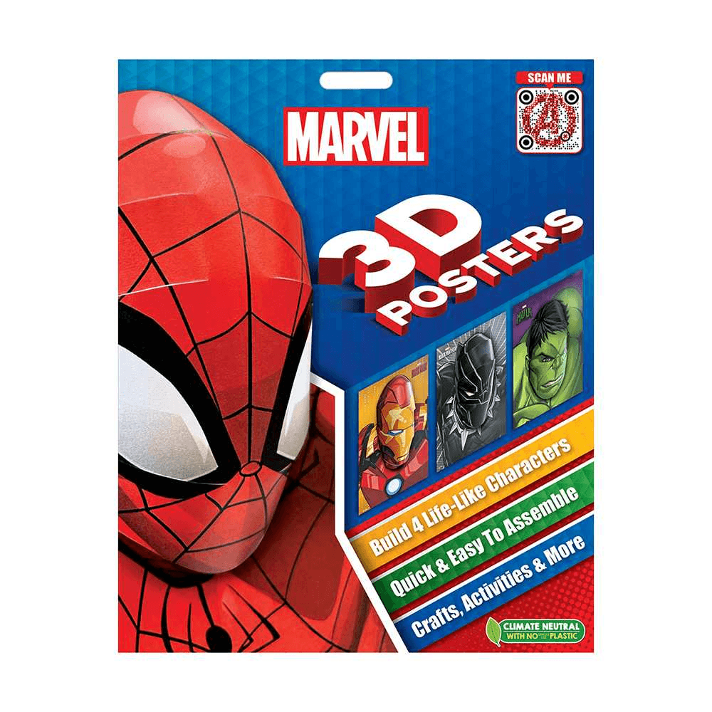 Marvel Spider-Man 3D Posters Paperback Book for 6+ Years 32 Pages