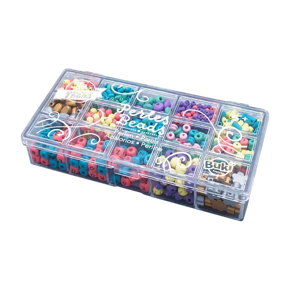 Buki Be Teens Box Of Wooden Perles Beads (Colors)