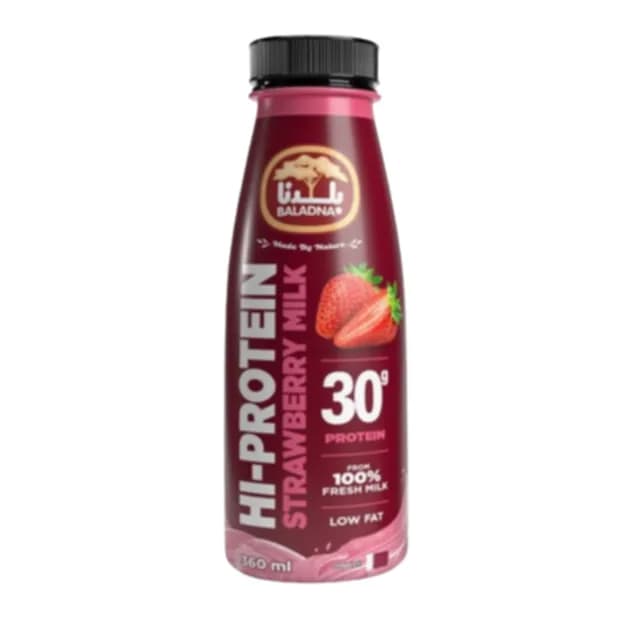Baladna Hi-Protein Strawberry Milk 360Ml