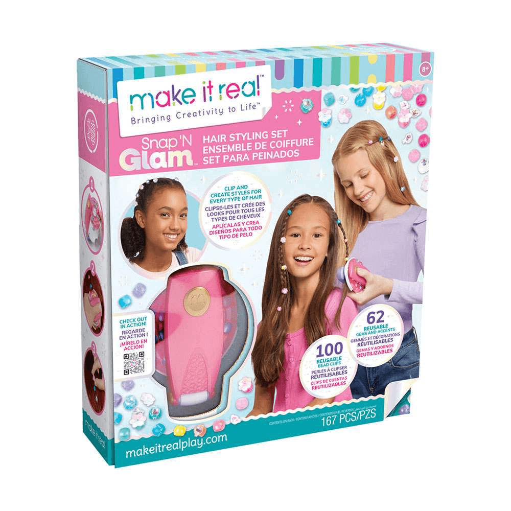Make It Real Snap 'N Glam Hair Styling Set (167 Pieces)