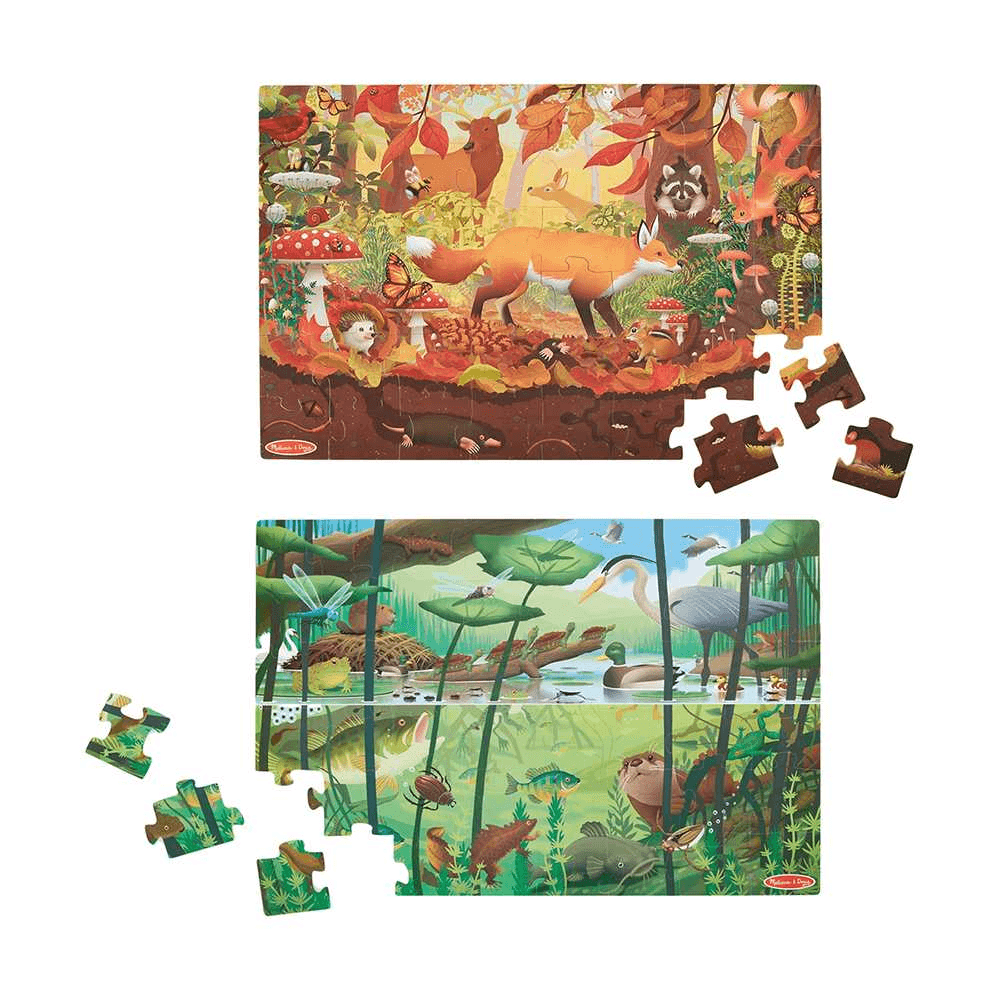Melissa & Doug Let'S Explore Double-Sided Seek & Find Puzzle (48 Pieces)