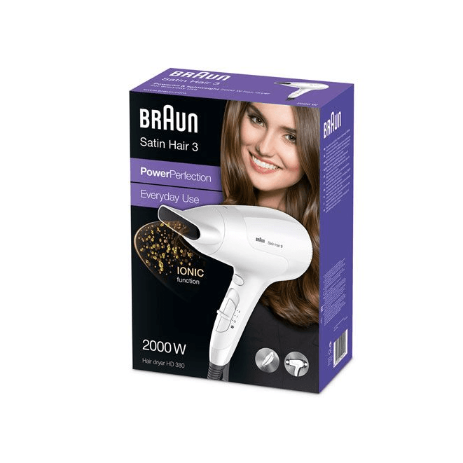 Braun Hd 380 Ap White Box Hair Dryer 2000 W