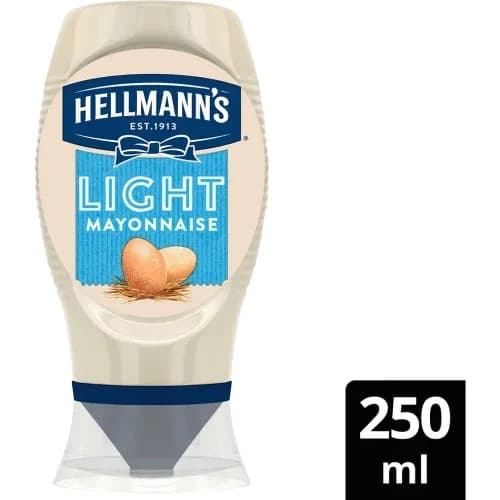 Hellmanns Light Mayonnaise Squeeze 251G