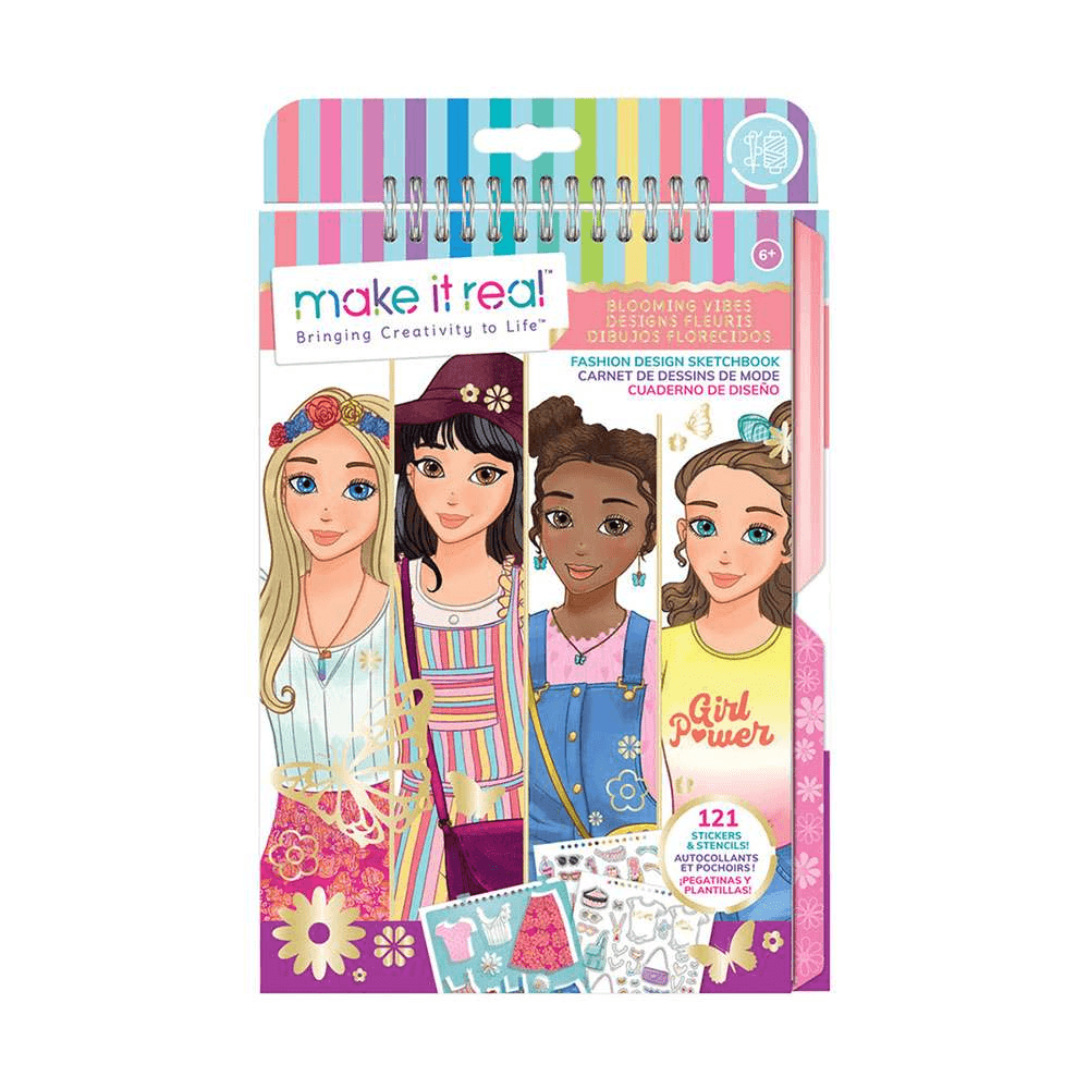 Make It Real Blooming Vibes Fashion Design Sketchbook