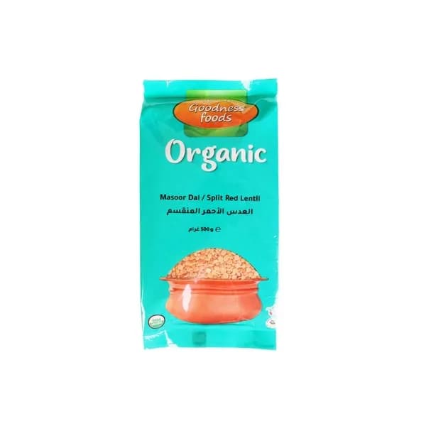 Goodness Food Organic Masoor Dal 500G