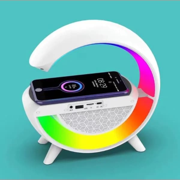 3 In 1 Rainbow Light Table Lamp With Wireless Charging Bluetooth Speaker