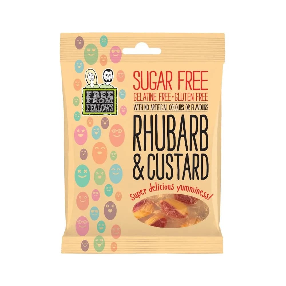 Free From Rhubarb & Custard Hard Boiled Sweet 70G