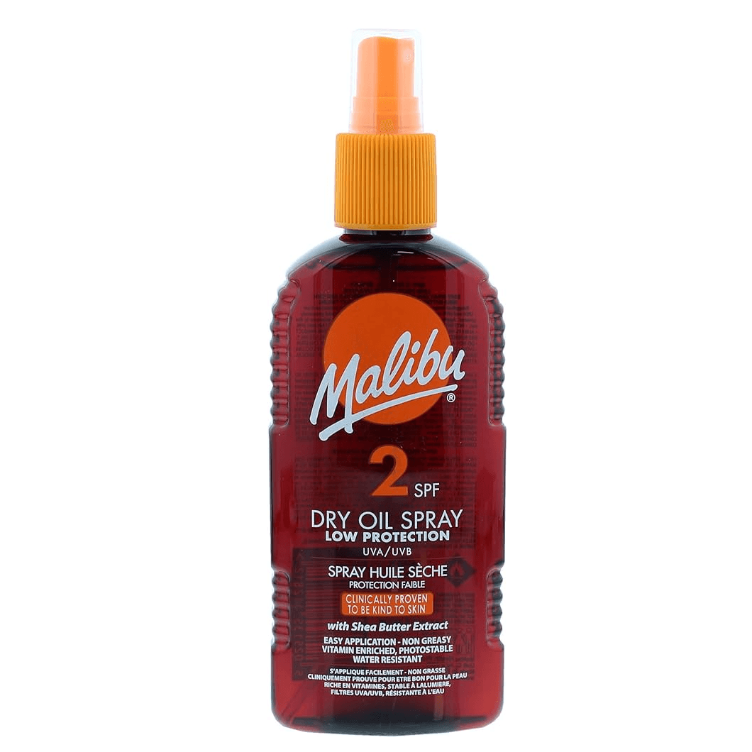 Malibu 2 Spf Dry Oil Tanning Spray 200 Ml