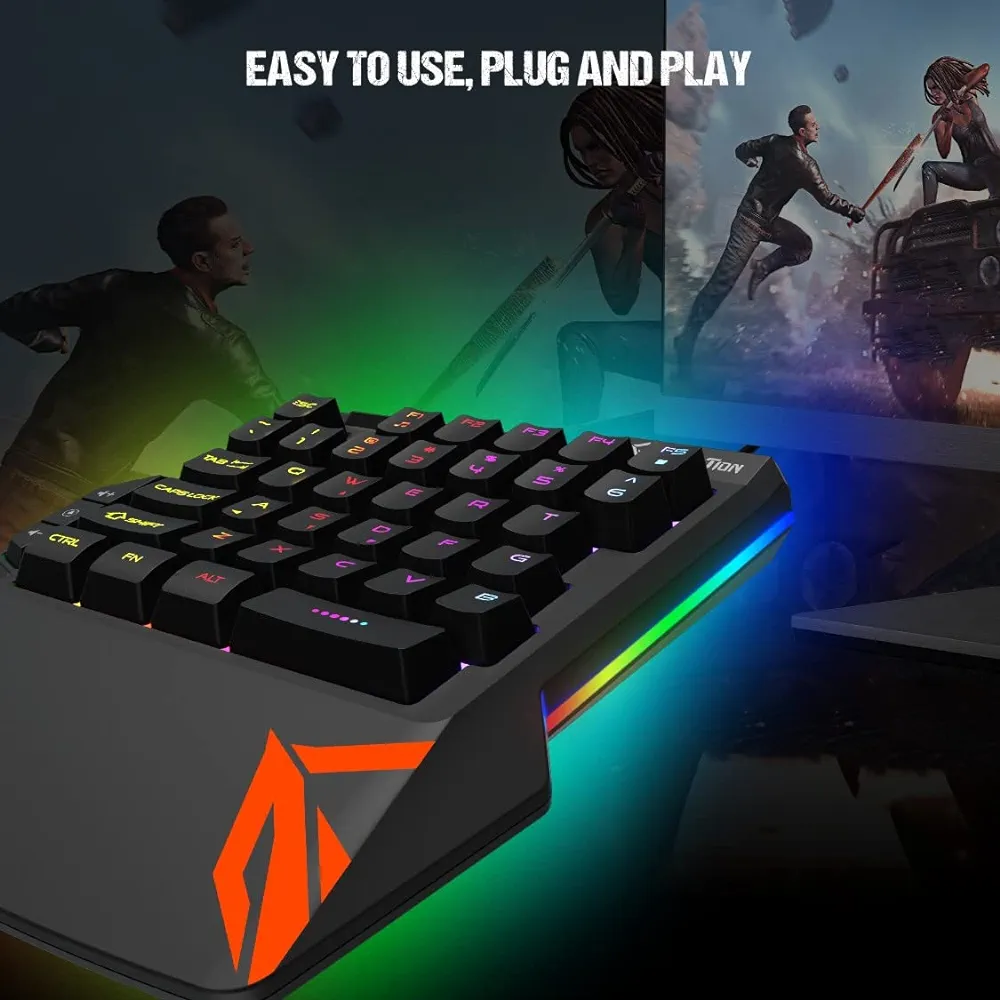 Meetion Mt-Kb015 One-Handed Wired Rgb Gaming Keyboard 