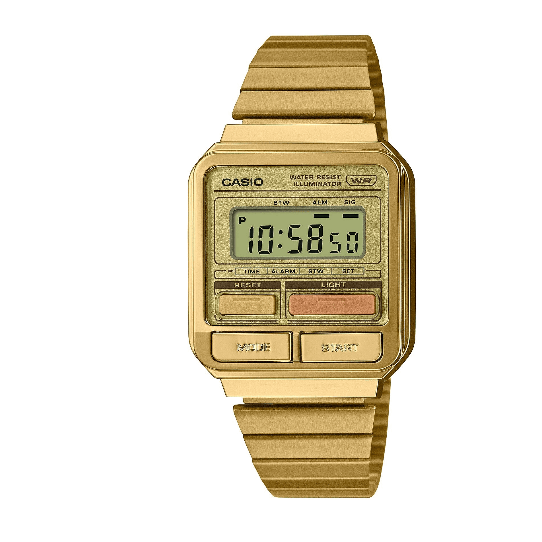 Watch Digital Type -  Chrome Plated Resin - Gold - WR 50M     CA-500WEG-1ADF