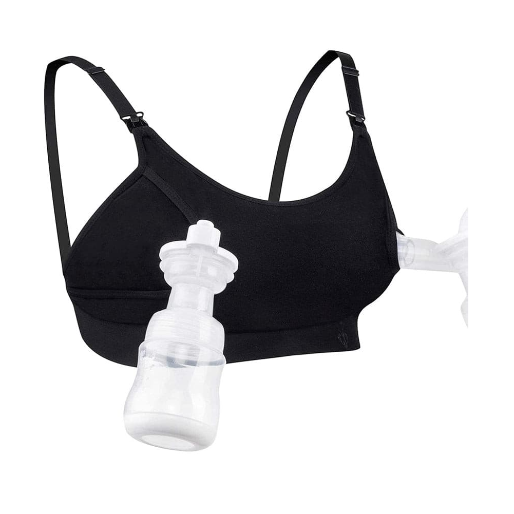 Momcozy Adjustable Breast Pump Bra (M) Black