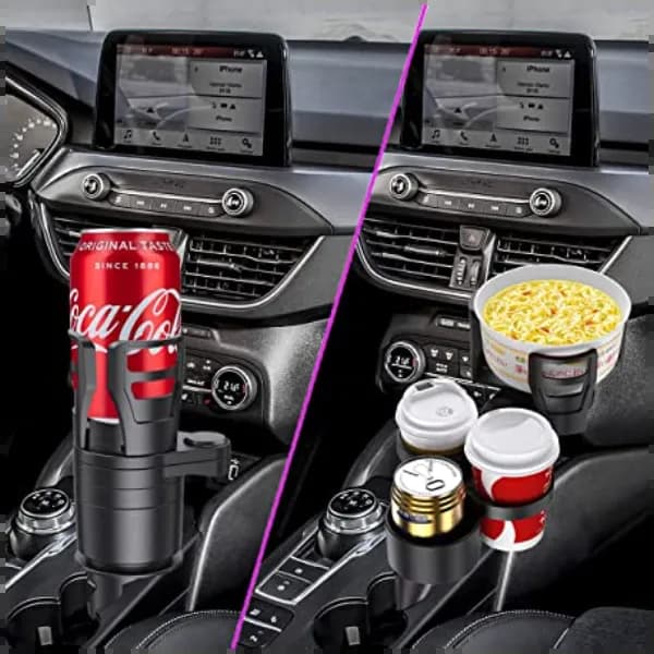 Generic 4 In 1 Multifunctional Adjustable Car Cup Holder For Car Expander New Upgrade Adjustable Base - Black