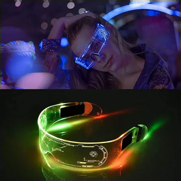 Fn-Flashing Led Tiktok Eye Glasses For Dancing Party