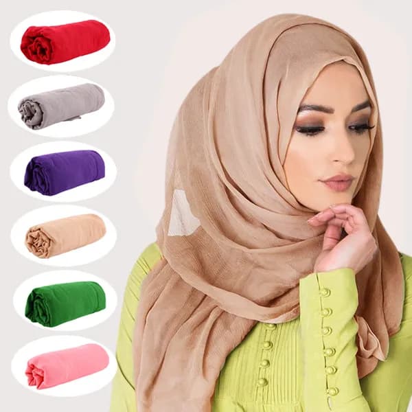 Flli Rayon Viscose Women'S Scarf Set Of 6 Pcs - Multi-Colour