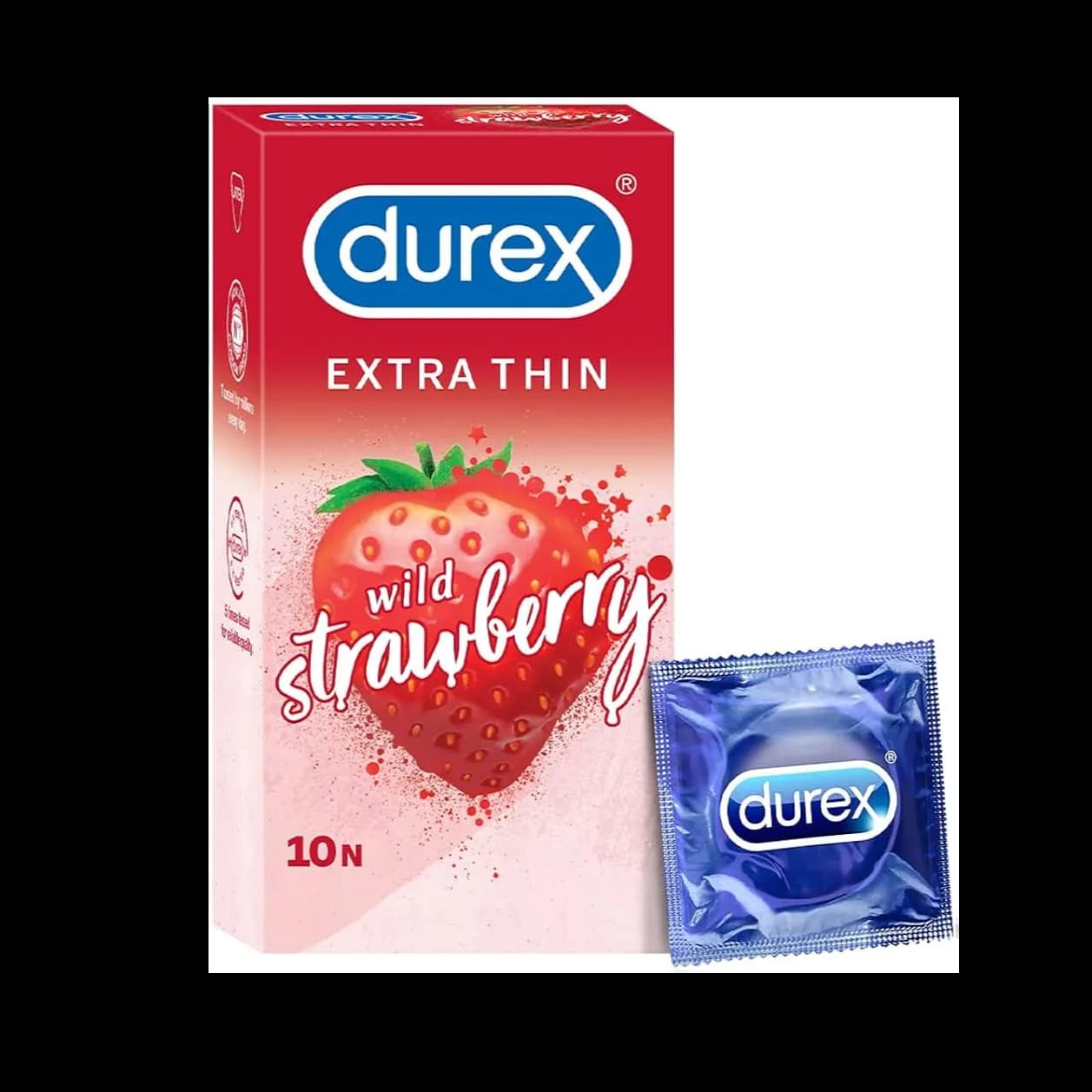 Durex Ultra Thin Condom Wild Strawberry 10n