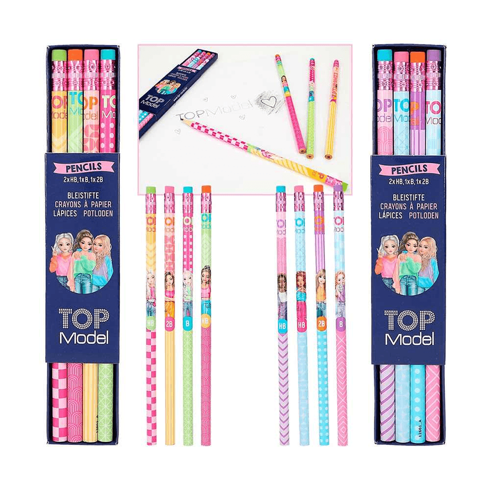 Topmodel Pencil Set (4 Pieces, Assorted)