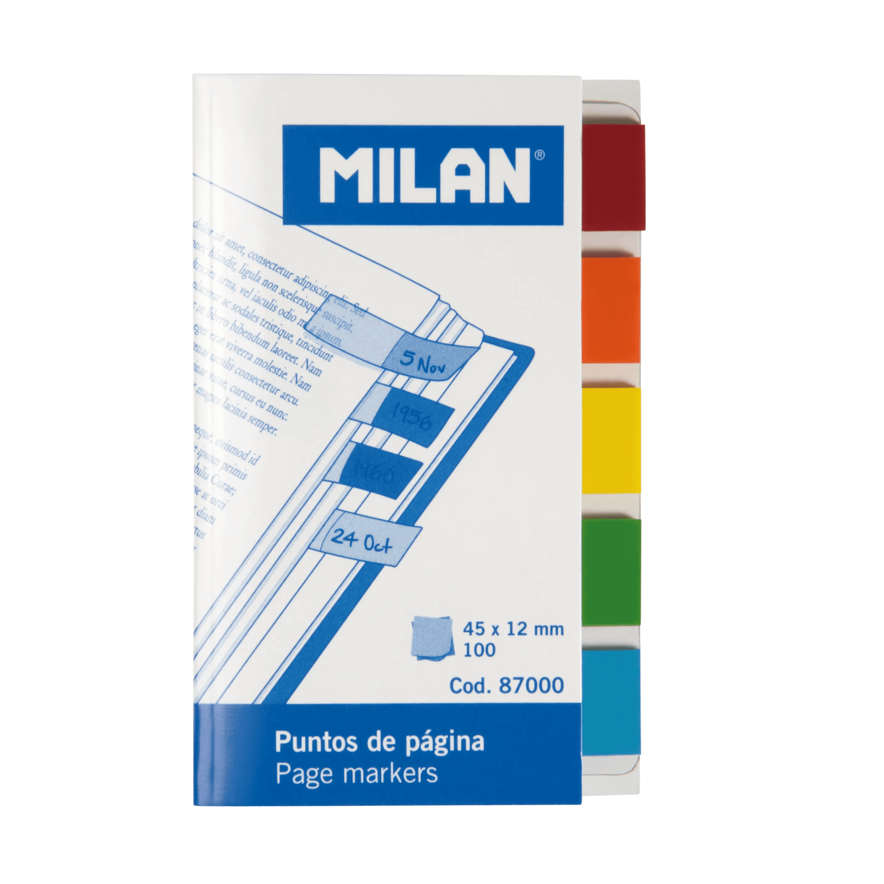 Pad 100 transparent plastic bookmarks